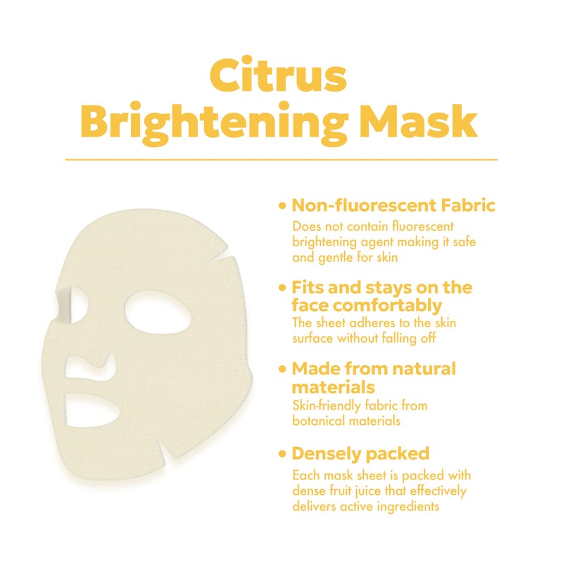 FRUDIA Citrus Clarifying Mask (10 Pack), Vitamin C Korean Face Mask with 46% Mandarin Peel Extract, Vegan Vitamin C & Mela-Zero for Brightening & Dark Spot Treatment - Image 3
